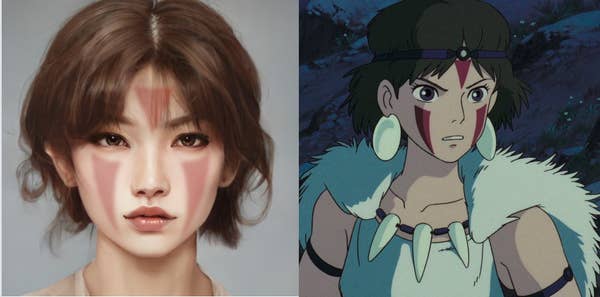 Khi nhân vật hoạt hình Ghibli biến thành người thật: Không nhận ra cặp đôi Vùng đất linh hồn!  - Hình 10.